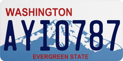WA license plate AYI0787