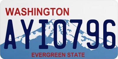 WA license plate AYI0796