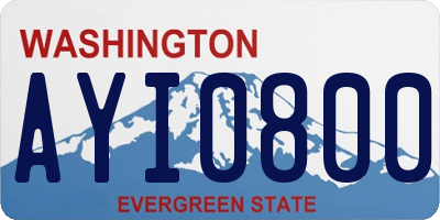 WA license plate AYI0800