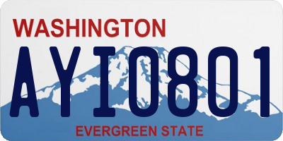WA license plate AYI0801