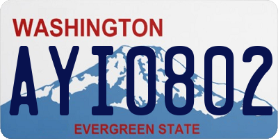 WA license plate AYI0802