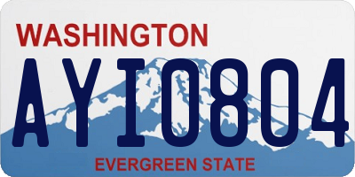WA license plate AYI0804