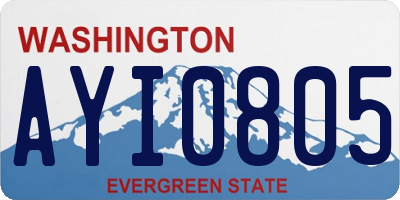 WA license plate AYI0805