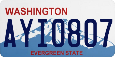 WA license plate AYI0807