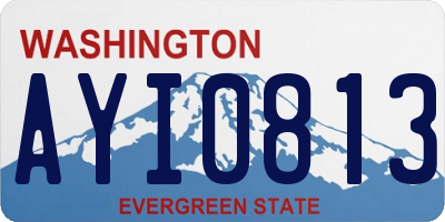 WA license plate AYI0813