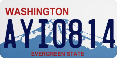 WA license plate AYI0814