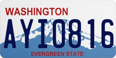 WA license plate AYI0816