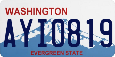 WA license plate AYI0819