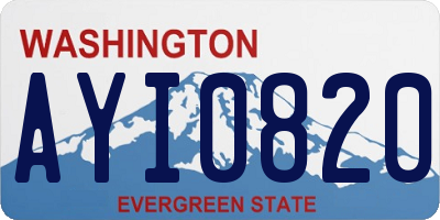WA license plate AYI0820