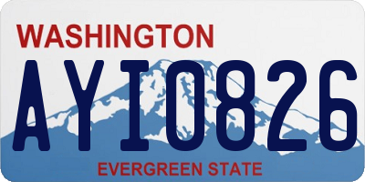 WA license plate AYI0826