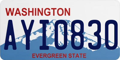 WA license plate AYI0830