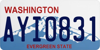 WA license plate AYI0831