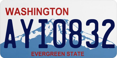 WA license plate AYI0832