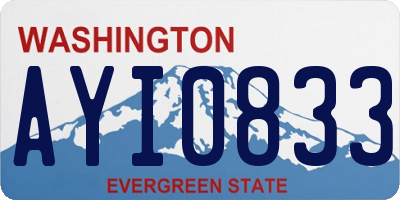 WA license plate AYI0833