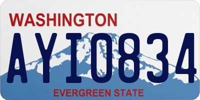 WA license plate AYI0834