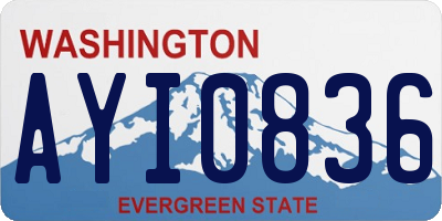 WA license plate AYI0836
