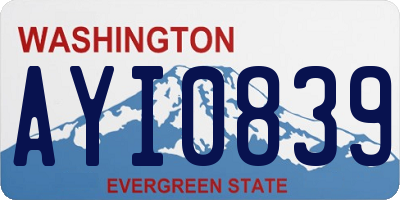 WA license plate AYI0839