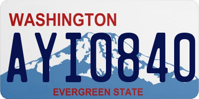 WA license plate AYI0840
