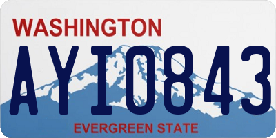 WA license plate AYI0843