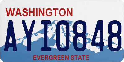 WA license plate AYI0848