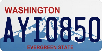 WA license plate AYI0850
