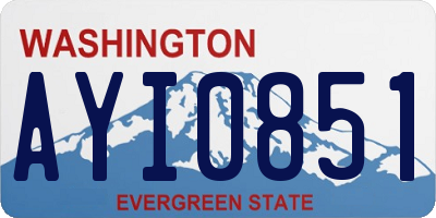 WA license plate AYI0851