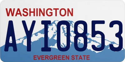 WA license plate AYI0853