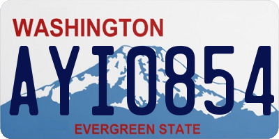WA license plate AYI0854