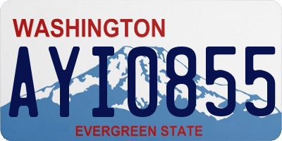 WA license plate AYI0855