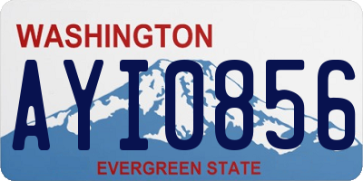 WA license plate AYI0856