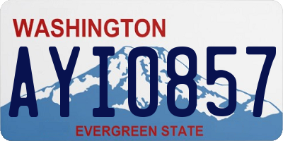 WA license plate AYI0857