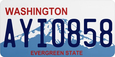 WA license plate AYI0858