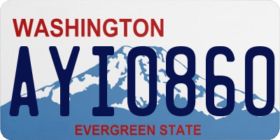 WA license plate AYI0860