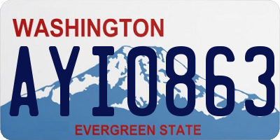 WA license plate AYI0863