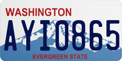 WA license plate AYI0865