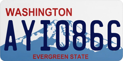 WA license plate AYI0866