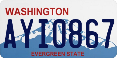 WA license plate AYI0867