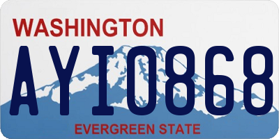 WA license plate AYI0868