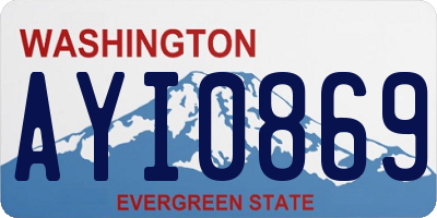 WA license plate AYI0869