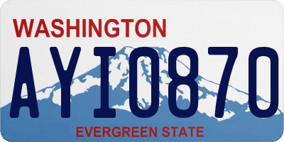 WA license plate AYI0870