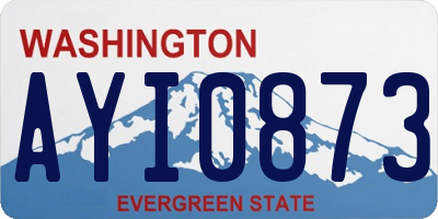 WA license plate AYI0873