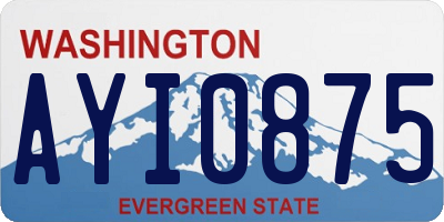 WA license plate AYI0875