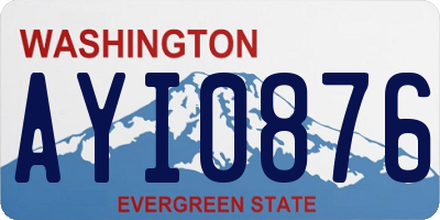 WA license plate AYI0876
