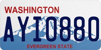WA license plate AYI0880