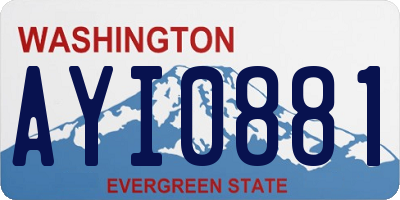 WA license plate AYI0881