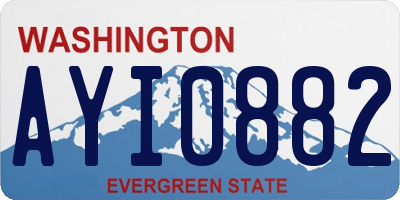 WA license plate AYI0882