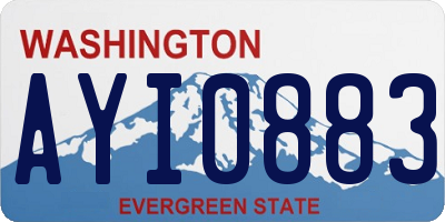 WA license plate AYI0883
