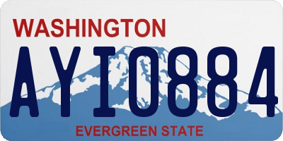 WA license plate AYI0884