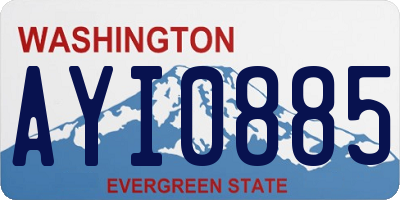 WA license plate AYI0885