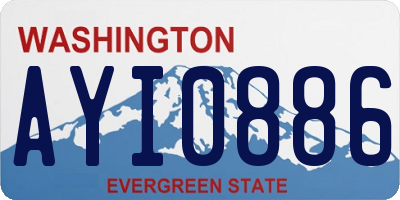 WA license plate AYI0886